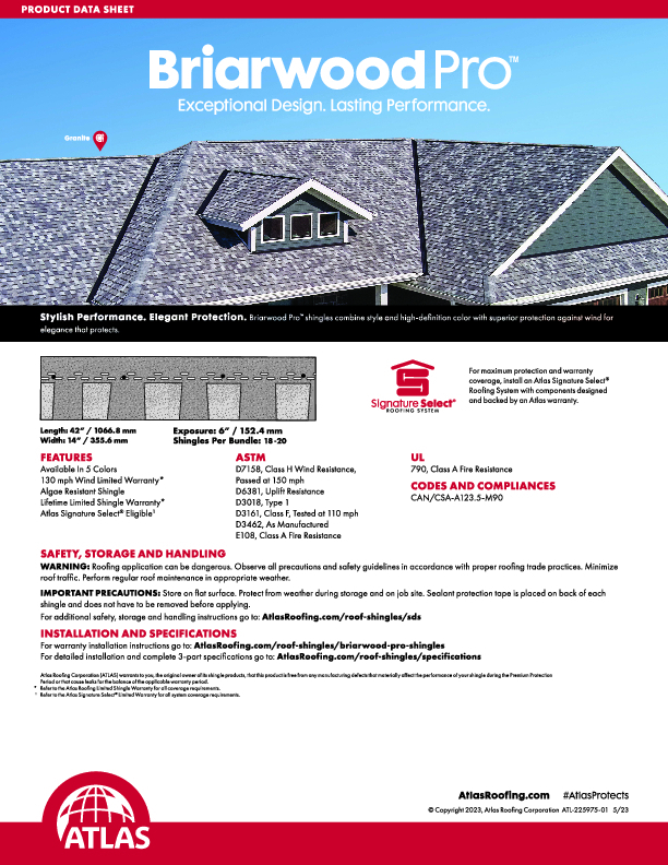 Briarwood Data Sheet
