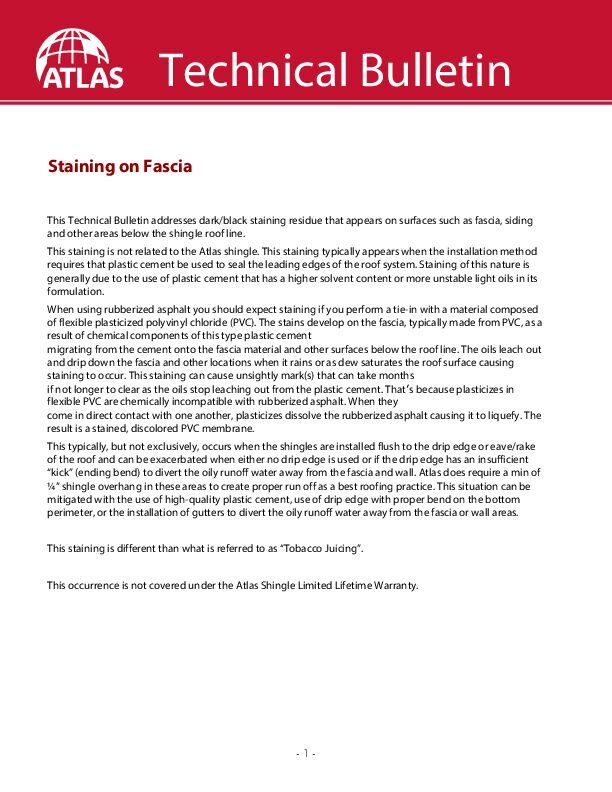 Fascia Staining - Plastic Cement
