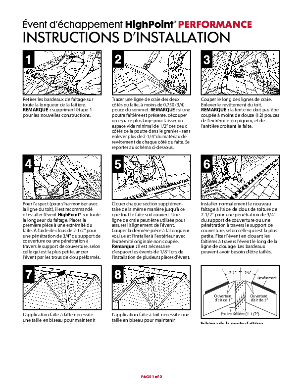 HighPoint Performance Installation Instructions French Canadian