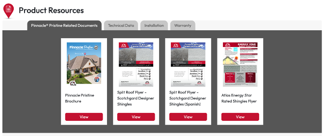 Product Resources section