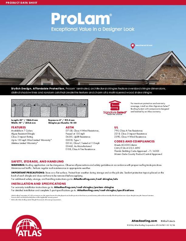 ProLam Data Sheet