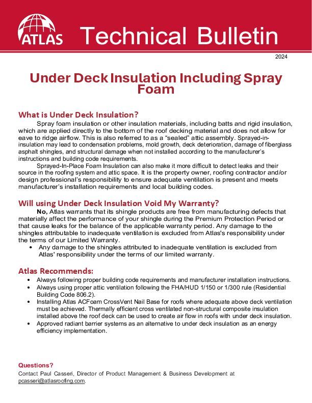 Under Deck Insulation Including Spray Foam