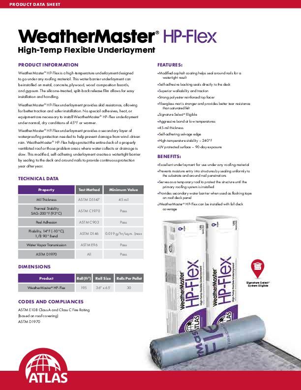 WeatherMaster HP-Flex Data Sheet