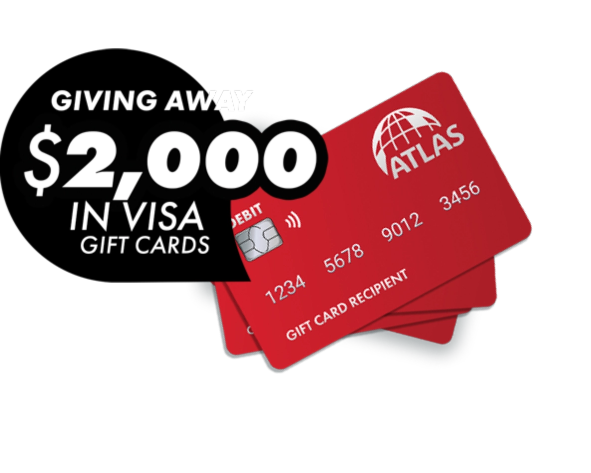Giving away $2,000 in Visa gift cards